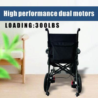 Chaise roulante électrique en fibre de carbone pliable légère de 13 kg avec roues en alliage de magnésium