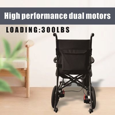 Chaise roulante électrique pliable 2024 avec moteur DC24V150W*2 et freinage électromagnétique