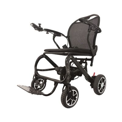 Chaise roulante électrique pliable pour enfants avec taille du siège W460mm*D390mm et cadre en fibre de carbone