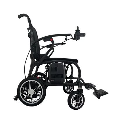 Chaise roulante électrique avec moteur DC24V150W*2 et taille pliable 730mm*310mm*710mm