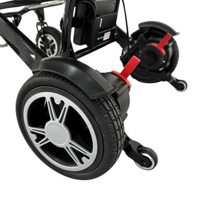 Chaise roulante électrique avec cadre en fibre de carbone T700 et freinage électromagnétique