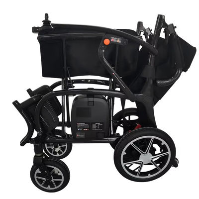 Chaise roulante électrique en fibres de carbone avec fonctionnalités pratiques