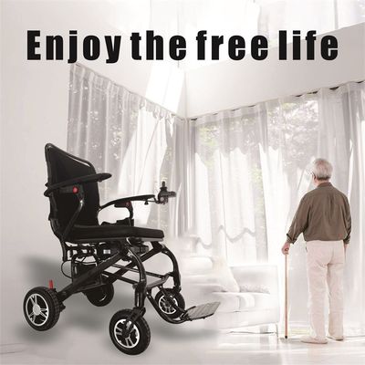 Chaise roulante pliante électrique avec matériau en fibre de carbone et vitesse de 6 km/h