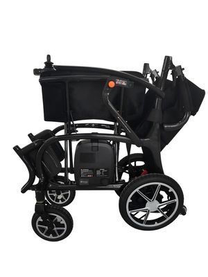 11.5 kg de poids léger siège élargi en fibre de carbone fauteuil roulant avec frein électromagnétique