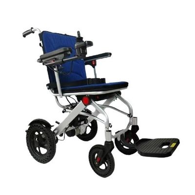 fournitures de soins de santé fauteuil roulant électrique pliable en alliage d'aluminium avec repose-pieds pliables