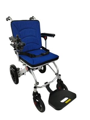 fournitures de soins de santé fauteuil roulant électrique pliable en alliage d'aluminium avec repose-pieds pliables