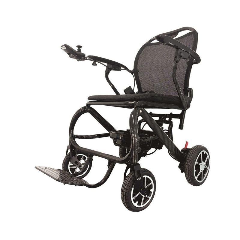 Chaise roulante pliante électrique de luxe avec taille du siège W460mm*D390mm et charge 300LBS 136KG